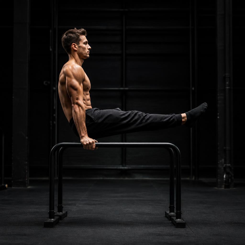 L-sit hold — core control